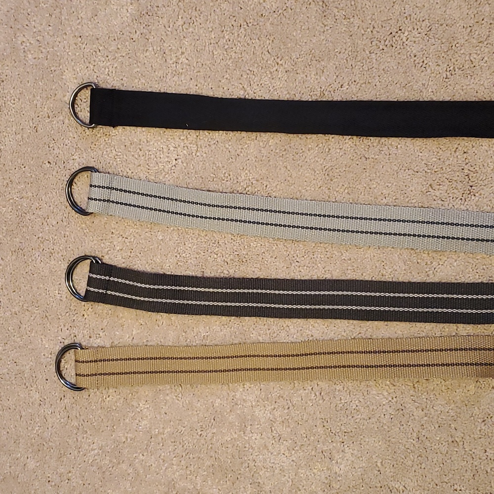 Men's D-ring Belts - 49" long